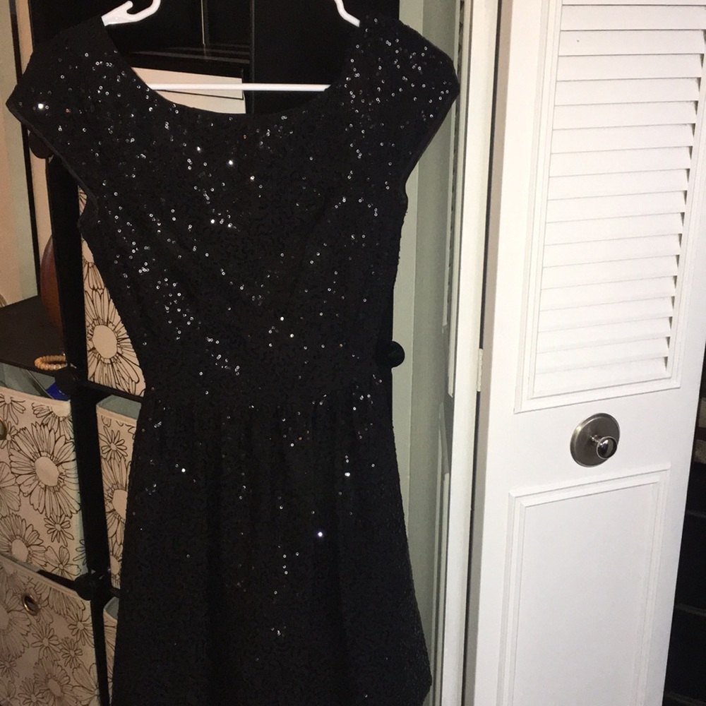 B Darlin black sequin dress